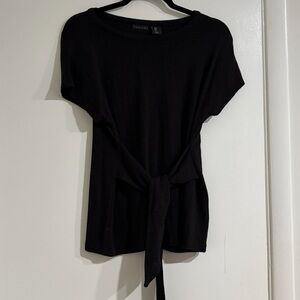 Tahari Black Short Sleeve Women's Top